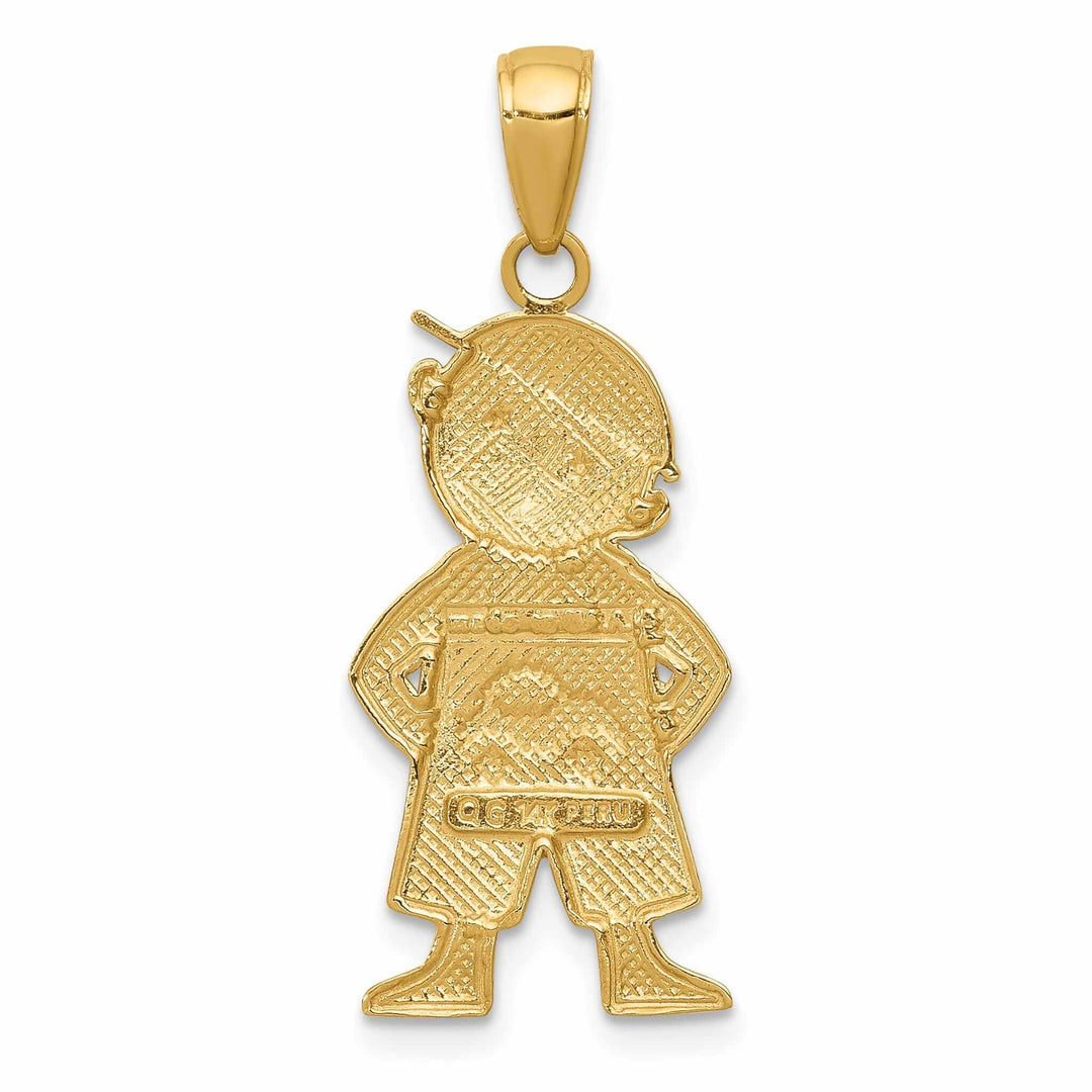 14 Two Tone Gold Boy with Hands in Pocket Charm