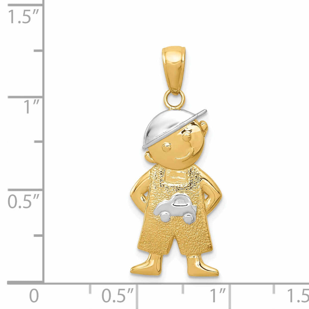 14 Two Tone Gold Boy with Hands in Pocket Charm