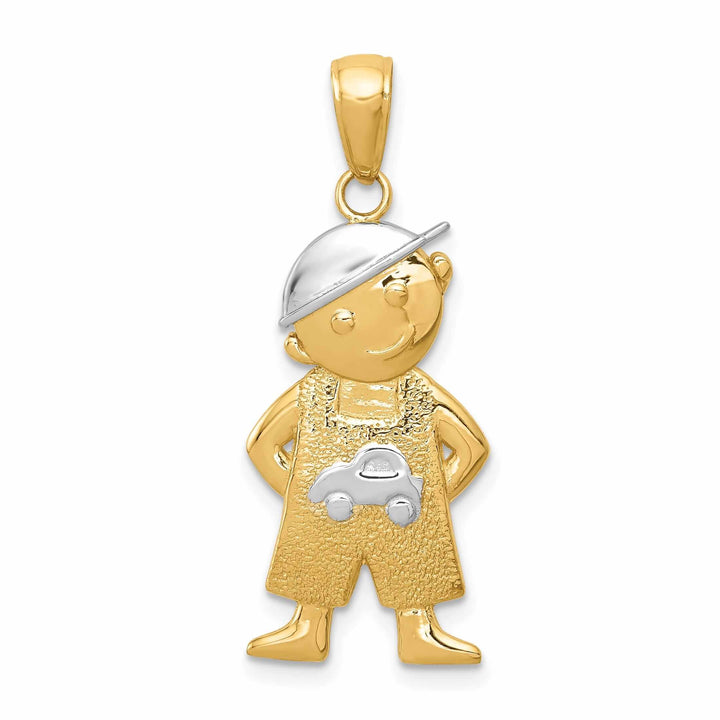 14 Two Tone Gold Boy with Hands in Pocket Charm
