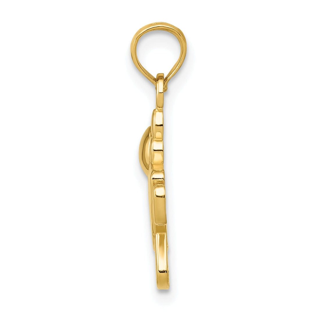 Solid 14 Yellow Gold Little Girl Charm Pendant
