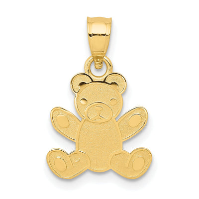 14k Yellow Gold Polished Teddy Bear Pendant at $ 82.79 only from Jewelryshopping.com