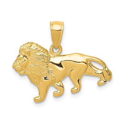 14k Yellow Gold Solid Polished Finish Lion Design Charm Pendant at $ 193.46 only from Jewelryshopping.com