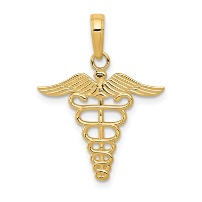 14k Yellow Gold Polished Finish Caduceus Charm at $ 78.56 only from Jewelryshopping.com