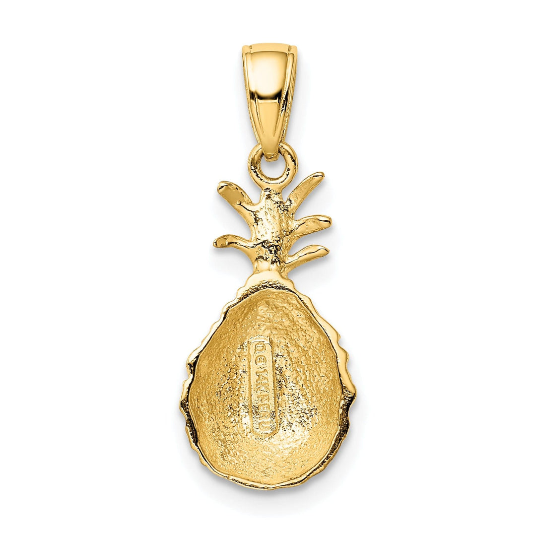 14k Yellow Gold 3-D Pineapple Charm Pendant