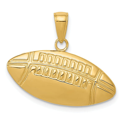 14k Yellow Gold Medium Size Football Pendant at $ 169.9 only from Jewelryshopping.com