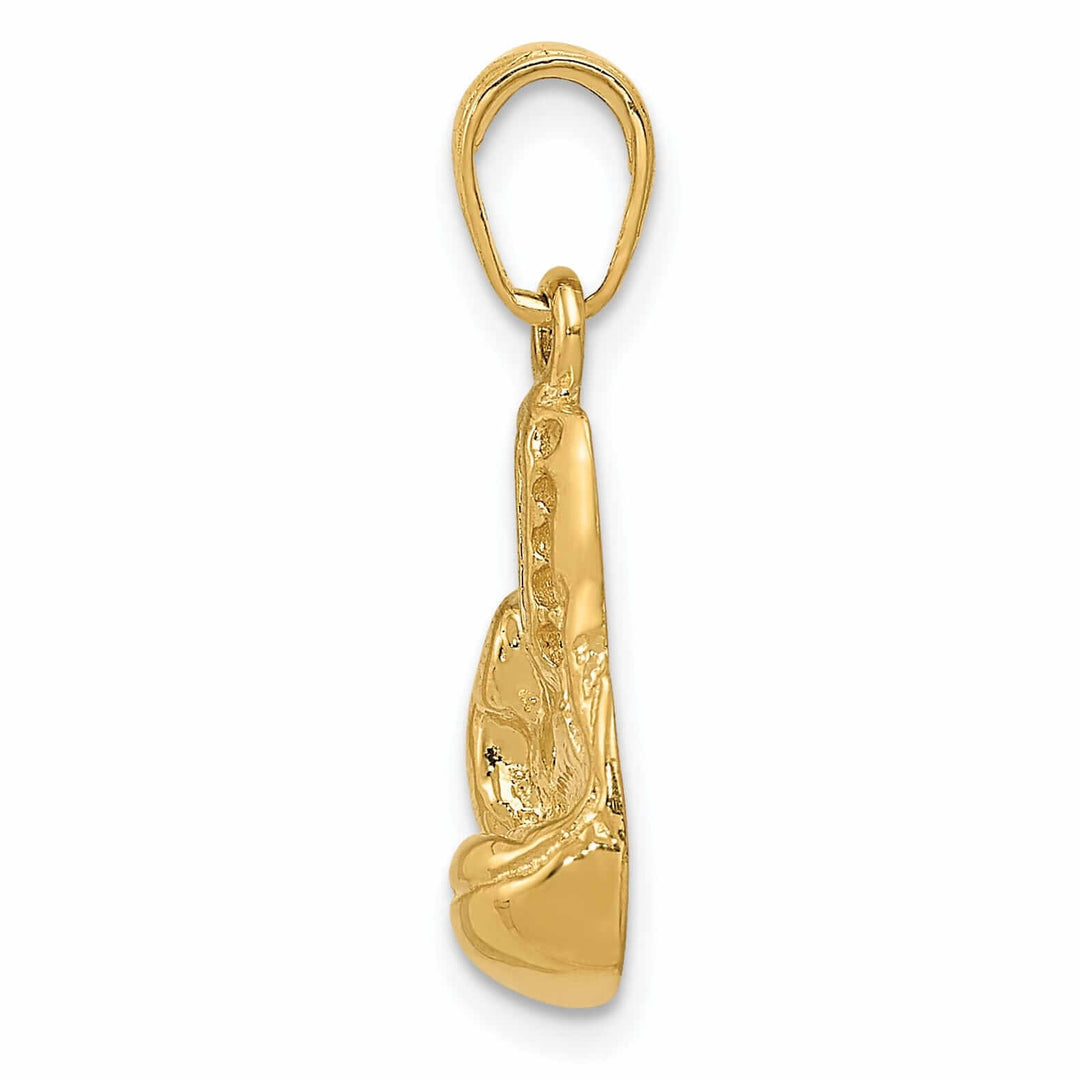 14 Yellow Gold Large Boxing Glove Charm Pendant