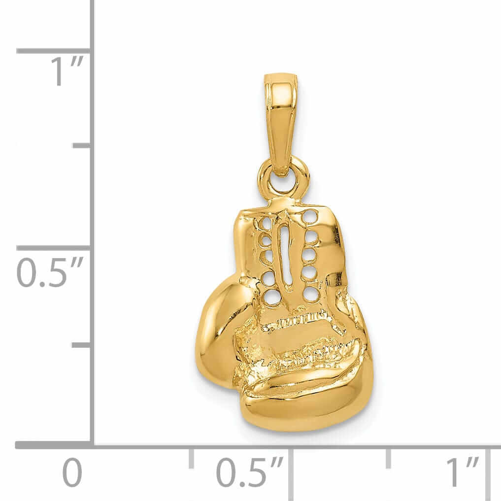 14 Yellow Gold Large Boxing Glove Charm Pendant