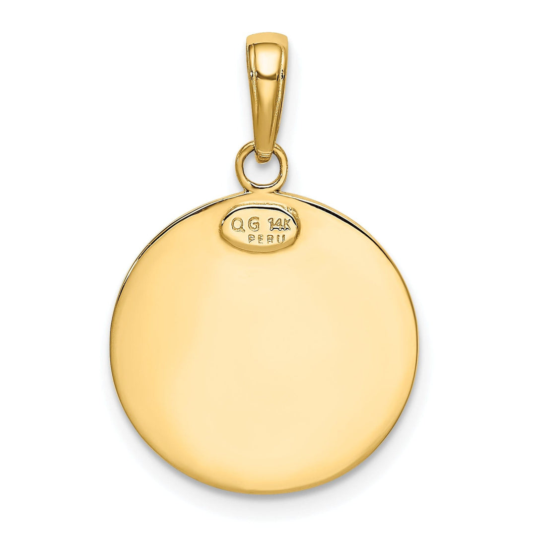 14k Yellow Gold Saint Christopher Medal Pendant