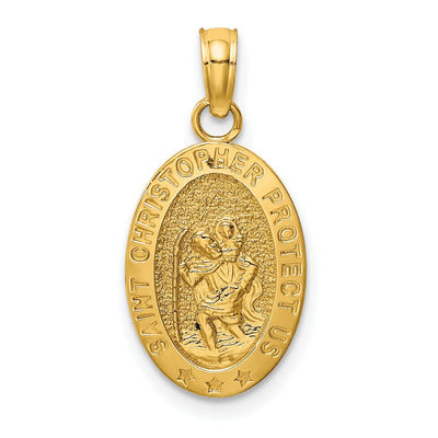 14k Yellow Gold Saint Christopher Medal Pendant at $ 96.62 only from Jewelryshopping.com