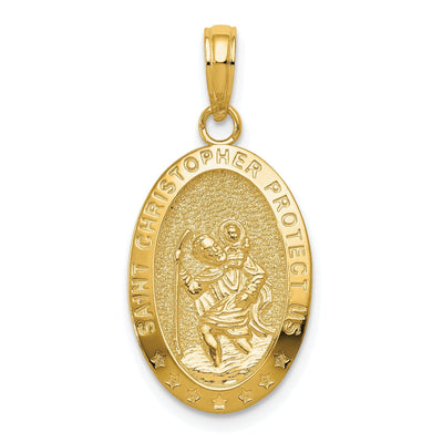 14k Yellow Gold Saint Christopher Medal Pendant at $ 144.19 only from Jewelryshopping.com