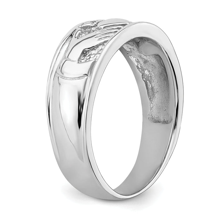 14kt white gold ladies claddagh ring