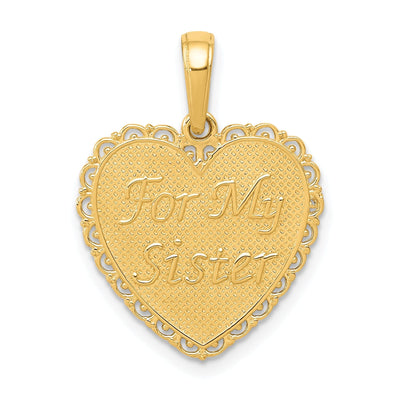 14k Yellow Gold Sister Forever Friends Pendant at $ 107.32 only from Jewelryshopping.com