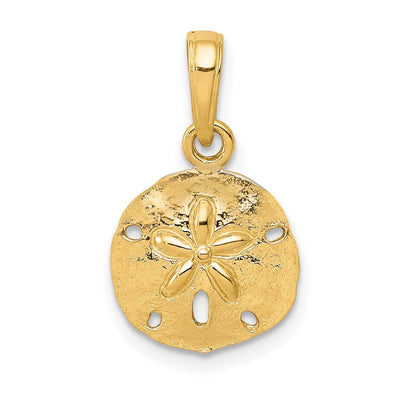 14k Yellow Gold Solid Textured Polished Finish Mens Sand Dollar Charm Pendant at $ 71.06 only from Jewelryshopping.com