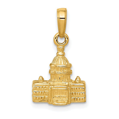 14k Yellow Gold Washington D.C. Capital Pendant at $ 383.98 only from Jewelryshopping.com