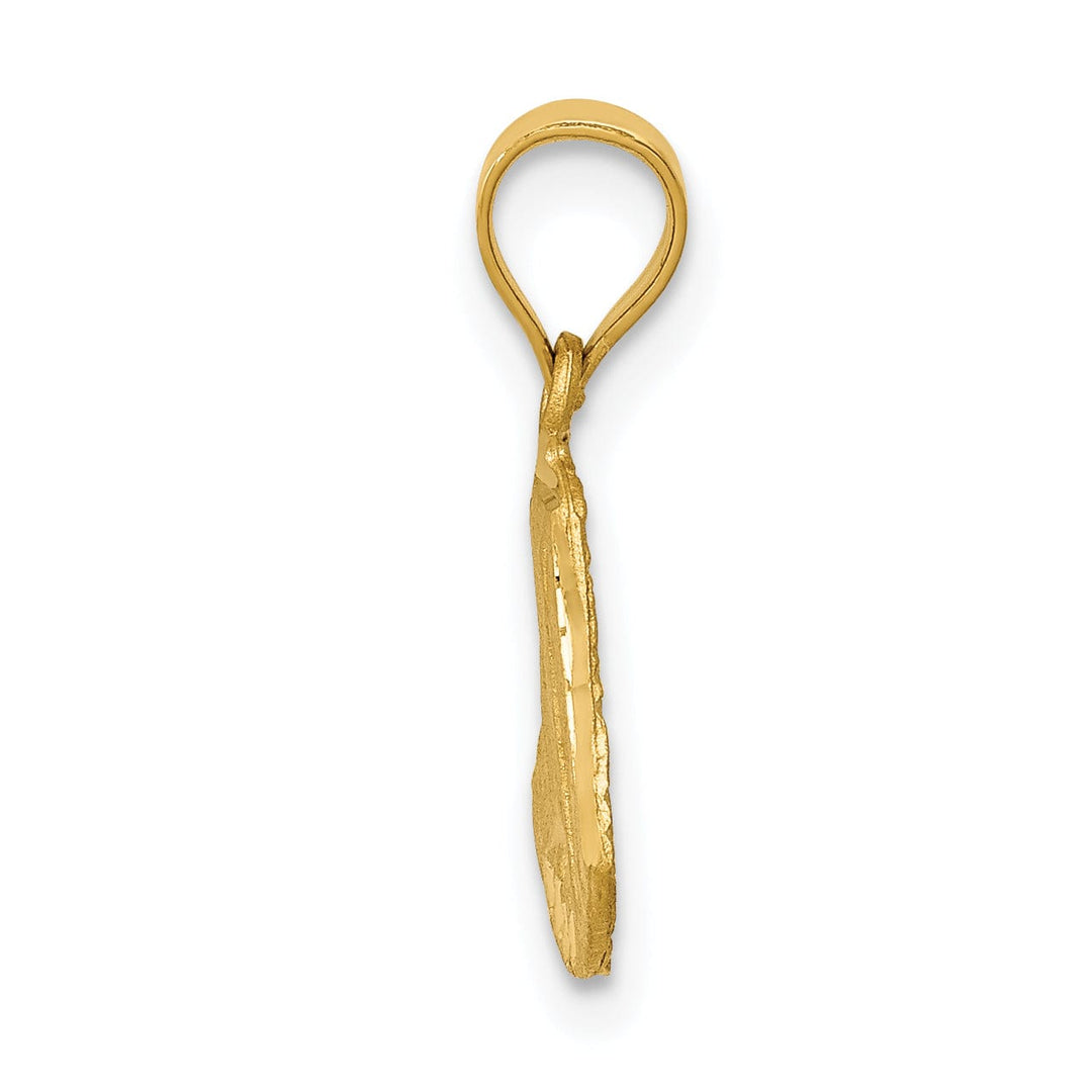 14k Yellow Gold Satin Finish Mary Pendant