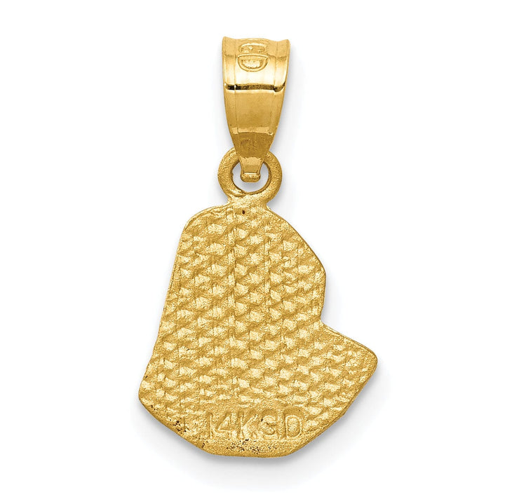 14k Yellow Gold Satin Finish Mary Pendant