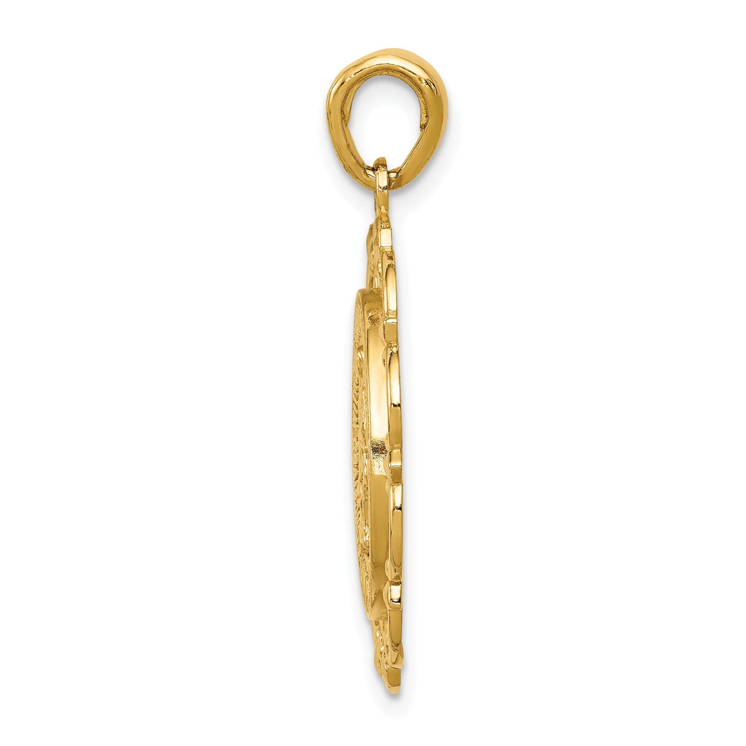 14k Yellow Gold Miraculous Frame Pendant