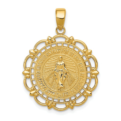 14k Yellow Gold Miraculous Frame Pendant at $ 294.7 only from Jewelryshopping.com