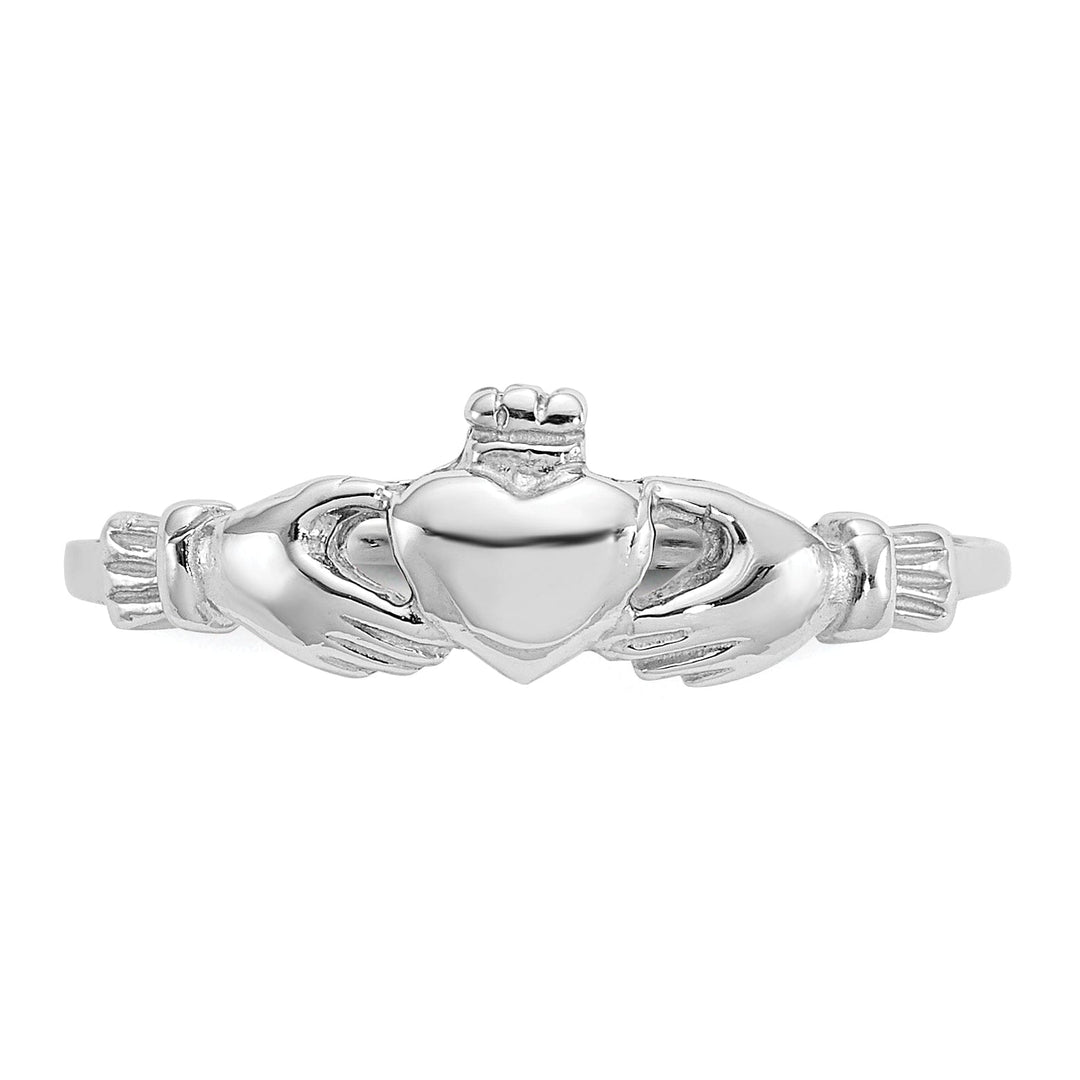 14k White Gold Childs Claddagh Ring