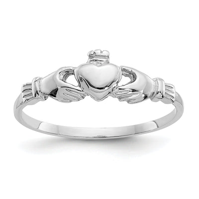 14k White Gold Childs Claddagh Ring at $ 66.41 only from Jewelryshopping.com