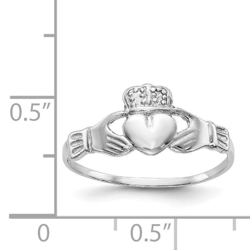 14kt White Gold Claddagh Ring