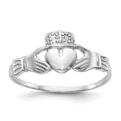 14kt white gold ladies claddagh ring at $ 94.82 only from Jewelryshopping.com