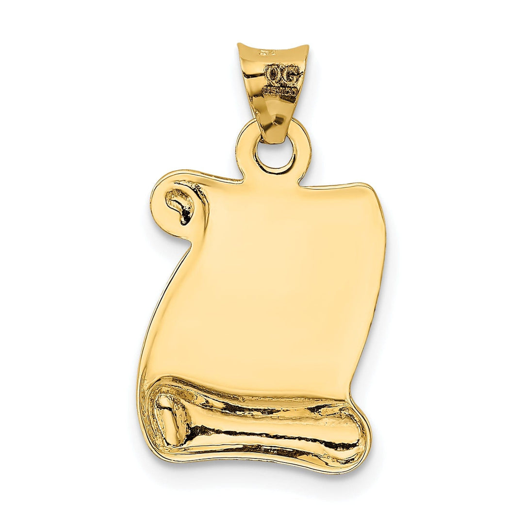 14k Yellow Gold Solid I LOVE YOU Pendant