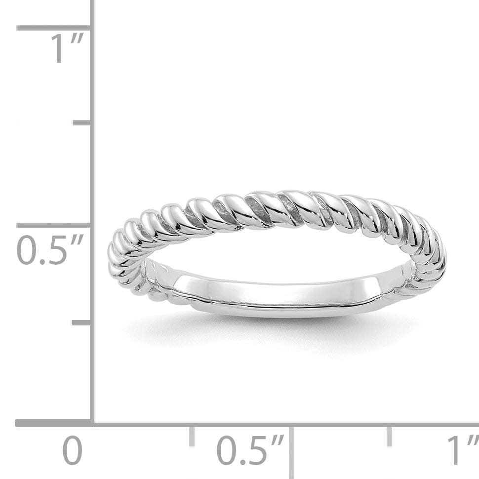14k White Gold Timeless Creations Twisted Band