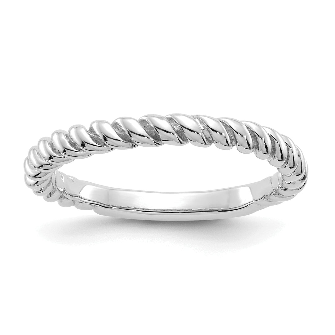 14k White Gold Timeless Creations Twisted Band