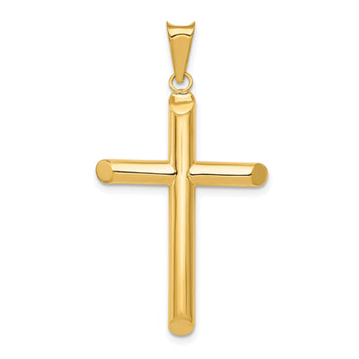 14k Yellow Gold Polished 3-D Tube Cross Pendant at $ 134.1 only from Jewelryshopping.com
