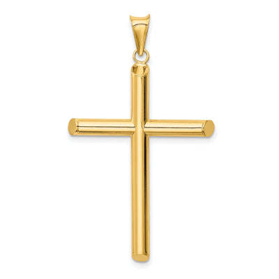 14k Yellow Gold Polished 3-D Tube Cross Pendant at $ 152.12 only from Jewelryshopping.com
