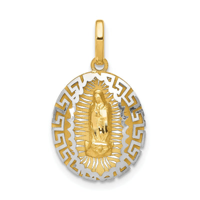 14k Two-Tone Gold Our Lady Of Guadalupe Charm