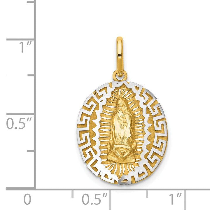 14k Two-Tone Gold Our Lady Of Guadalupe Charm