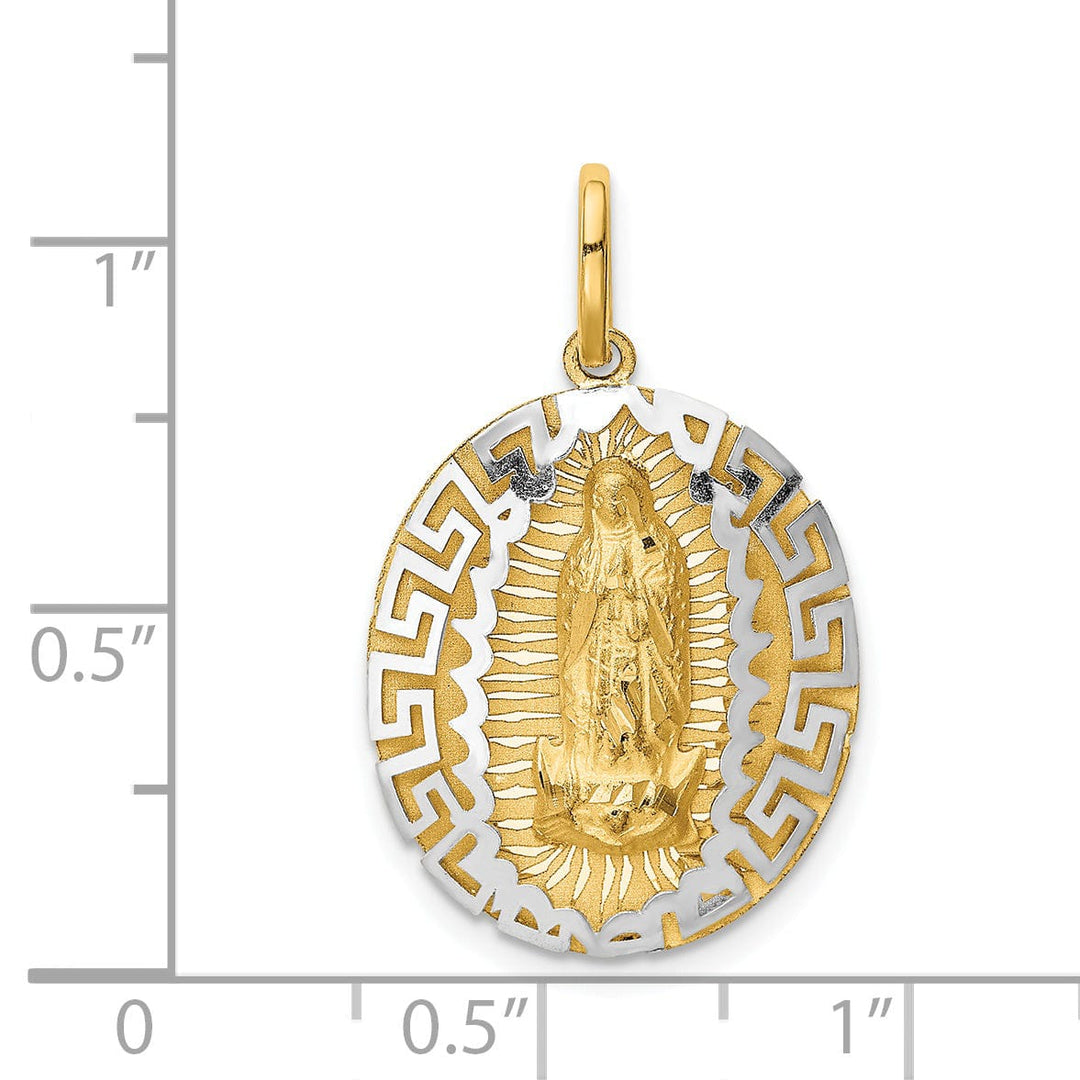 14k Two-Tone Gold Our Lady Of Guadalupe Charm