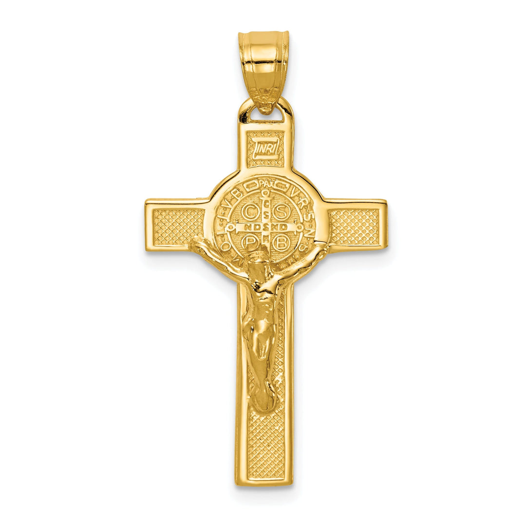 14k Yellow Gold San Benito Crucifix Pendant