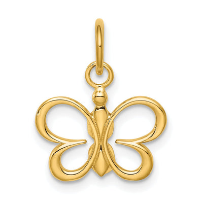 14k Yellow Gold Open Back Solid Casted Polished Finish Butterfly Charm Pendant at $ 117.88 only from Jewelryshopping.com