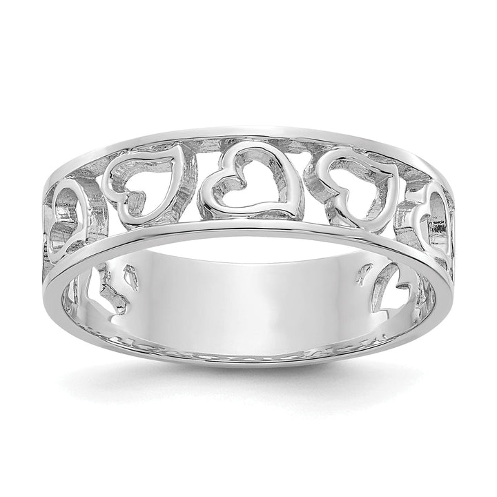 14k White Gold Heart Ring