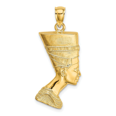 14k Yellow Gold Polished Finish 2-Dimensional Queen Nefertiti Charm Pendant at $ 320.71 only from Jewelryshopping.com