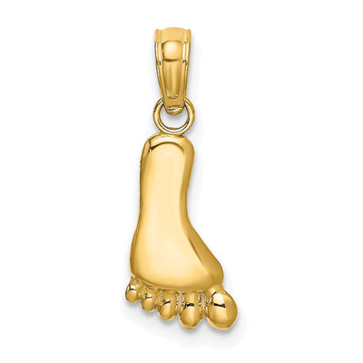 14K Yellow Gold Solid Polished Finish Barefoot Charm Pendant at $ 40.85 only from Jewelryshopping.com