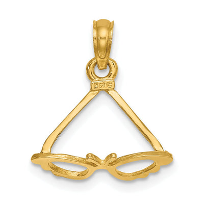 14K Yellow Gold Polished Finish 3-Dimensional Butterfly Design Sunglasses Charm Pendant at $ 68.05 only from Jewelryshopping.com