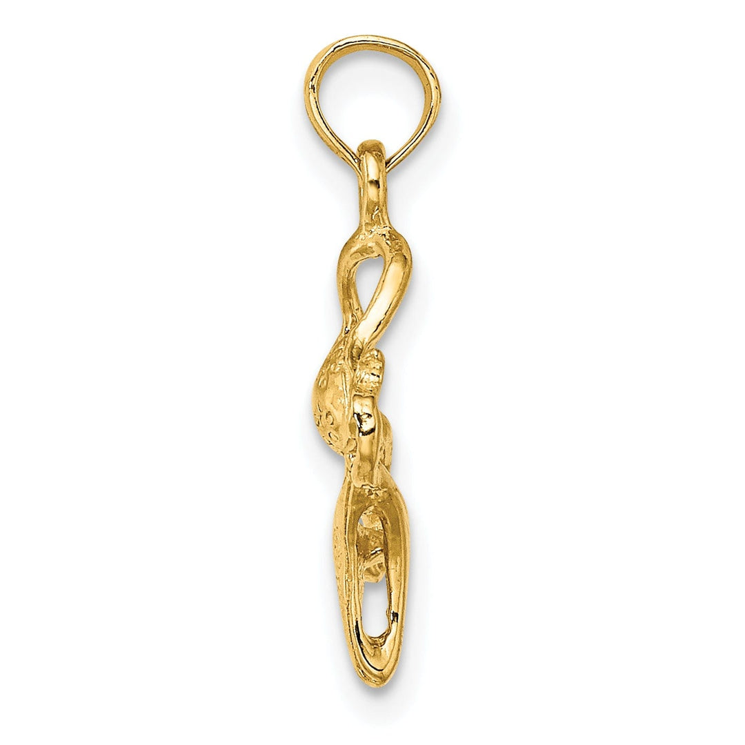 14K Yellow Gold Polished Finish Bikini Design Bathing Suit Charm Pendant