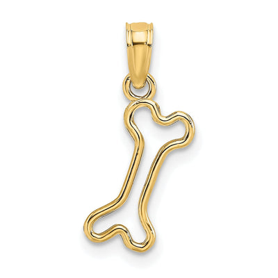 14K Yellow Gold Cut-Out Design Polished Finish Mini Size Dog Bone Charm Pendant at $ 34.1 only from Jewelryshopping.com