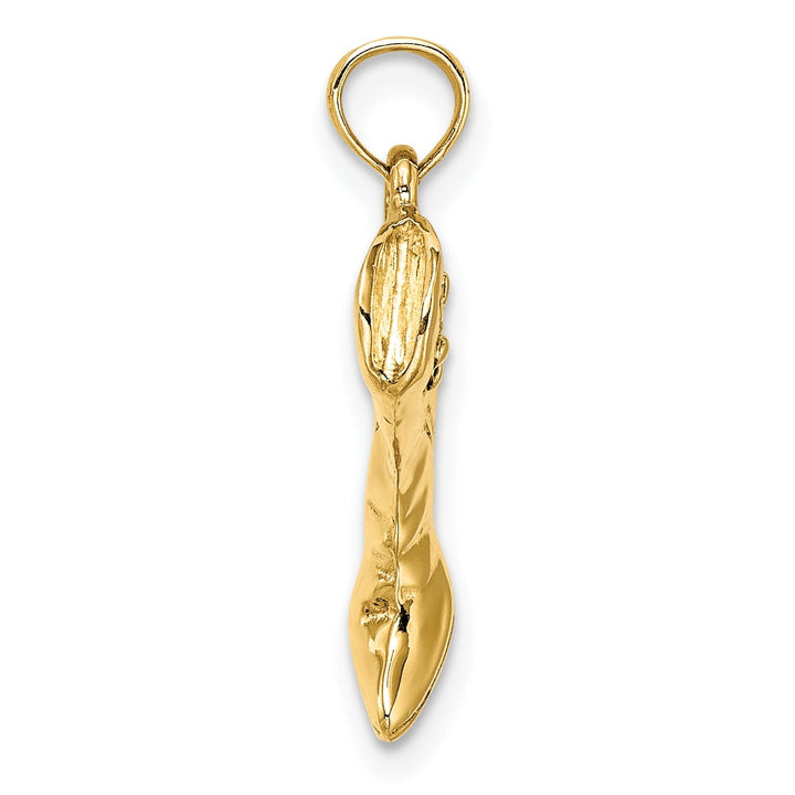 14K Yellow Gold Polished Finish 3-Dimensional Cowboy Boot Charm