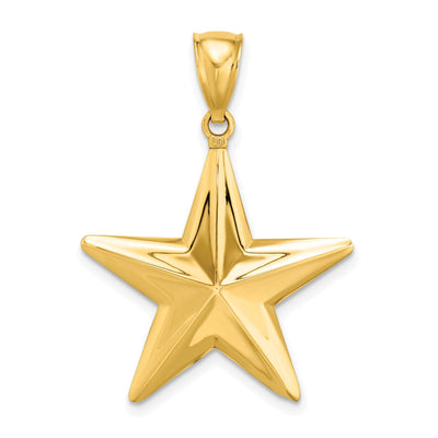 14K Yellow Gold Polished Finish 3-Dimensional Nautical Star Charm Pendant at $ 479.11 only from Jewelryshopping.com