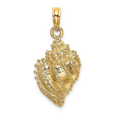 14K Yellow Gold Soild Textured Polished Finish Conch Shell Charm Pendant at $ 240.04 only from Jewelryshopping.com