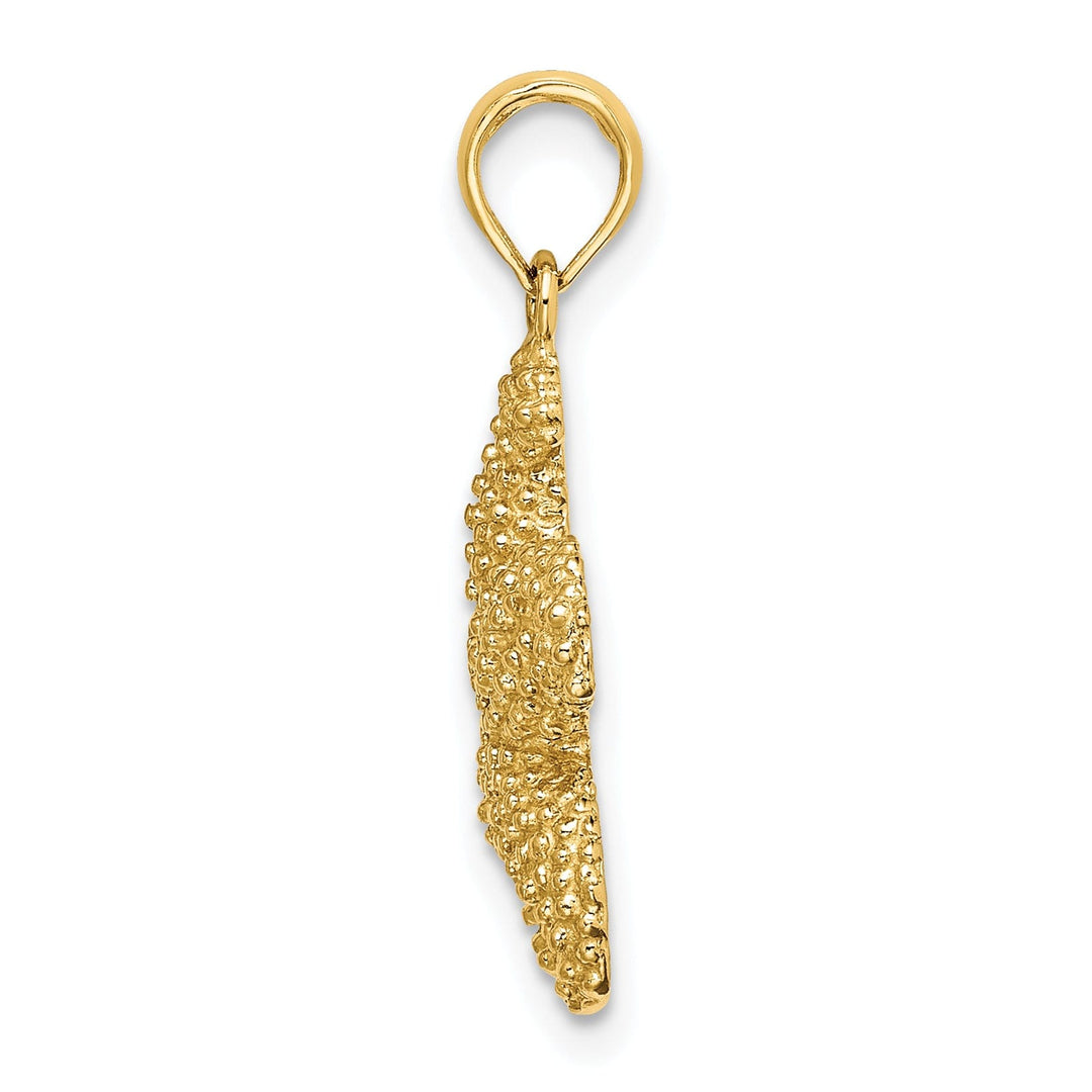 14K Yellow Gold Solid Polished Finish Starfish Charm Pendant
