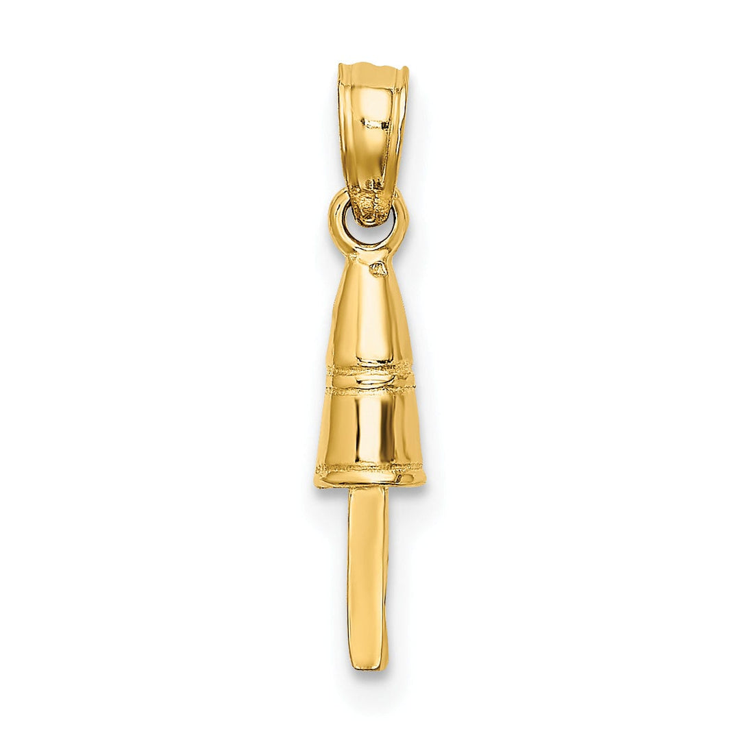 14K Yellow Gold Polished Finish 3-D Buoy Charm Pendant