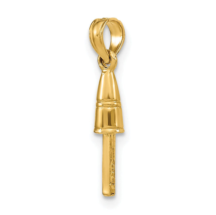 14K Yellow Gold Polished Finish 3-D Buoy Charm Pendant