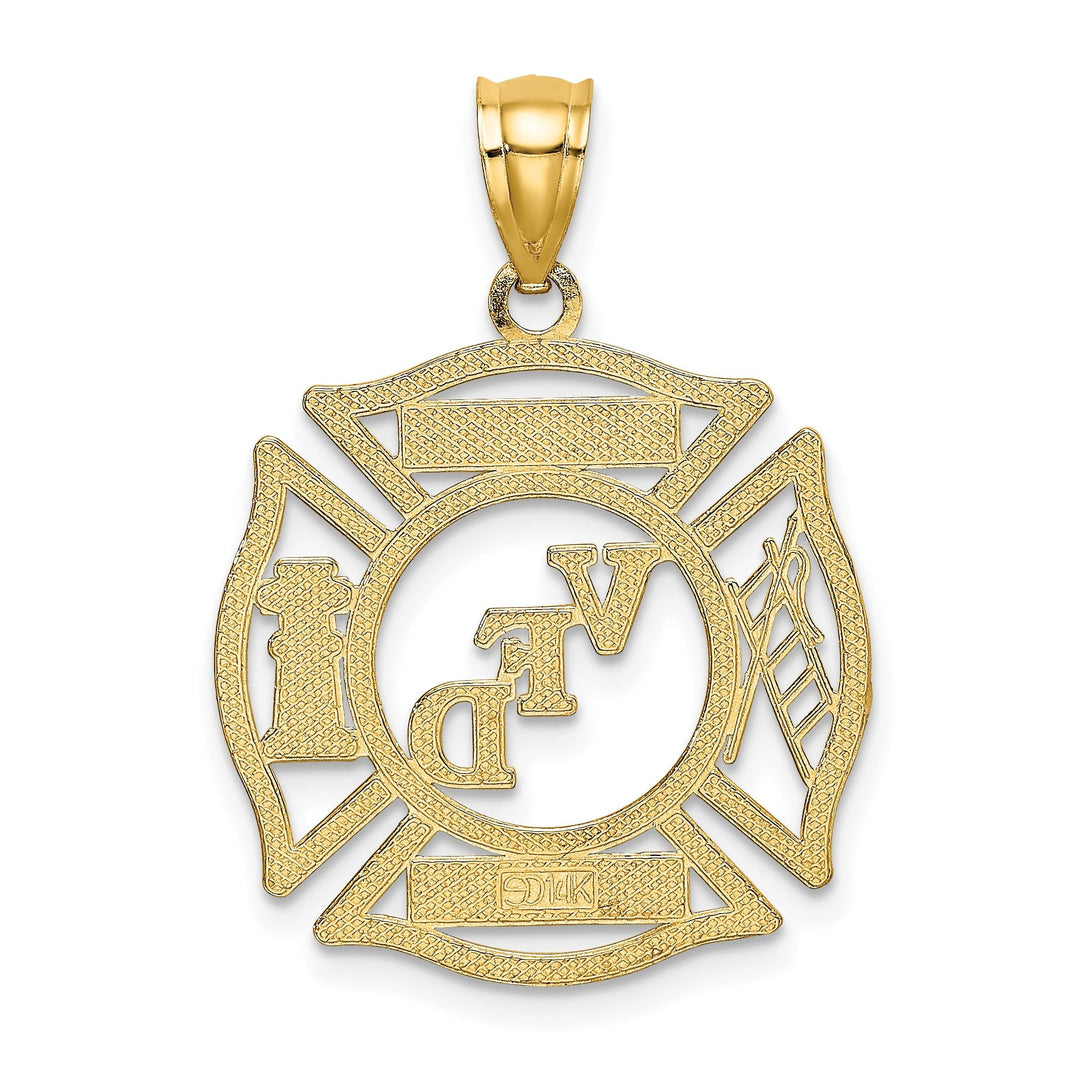 14k Yellow Gold Polished Finish VFD MEMBER in Shield Charm Pendant