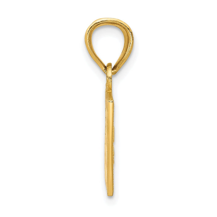 14k Yellow Gold United States Flag Pendant